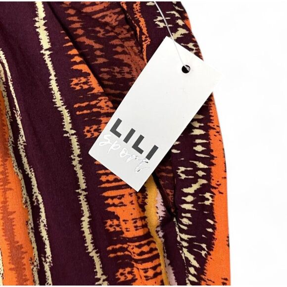 LILI Sport Women's Striped Wide Leg Multicolored Pants, Size 2X NWT - Picture 5 of 9